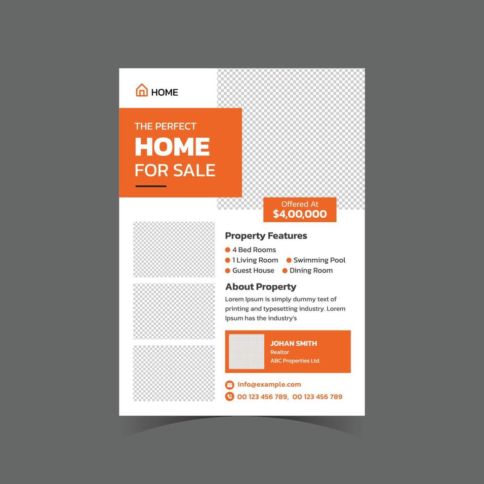 Real Estate Flyer Template, Vector Design, Corporate Real Estate Flyer Template, Flyer Design, Real Estate Poster Vector