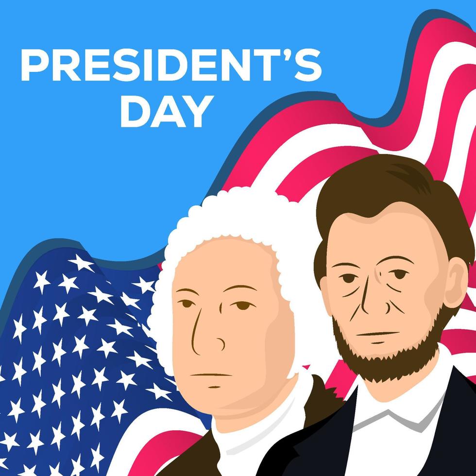 presidents day illustration in flat design style 17226385 Vector Art at