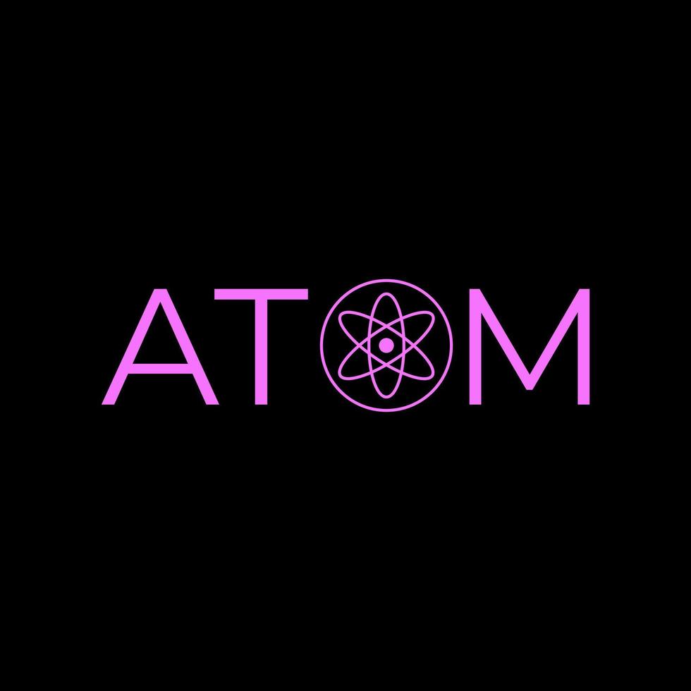 atom logo moderno elegante vector libre