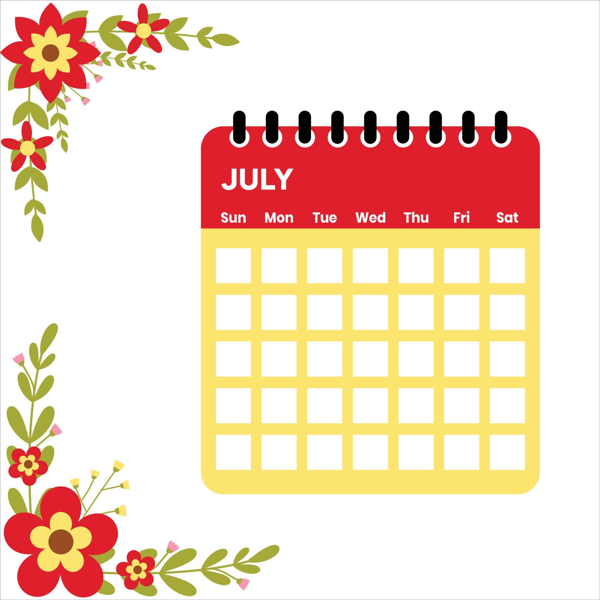 July Month Calendar 17226654 Vector Art At Vecteezy july-month-calendar-17226654-vector-art-at-vecteezy