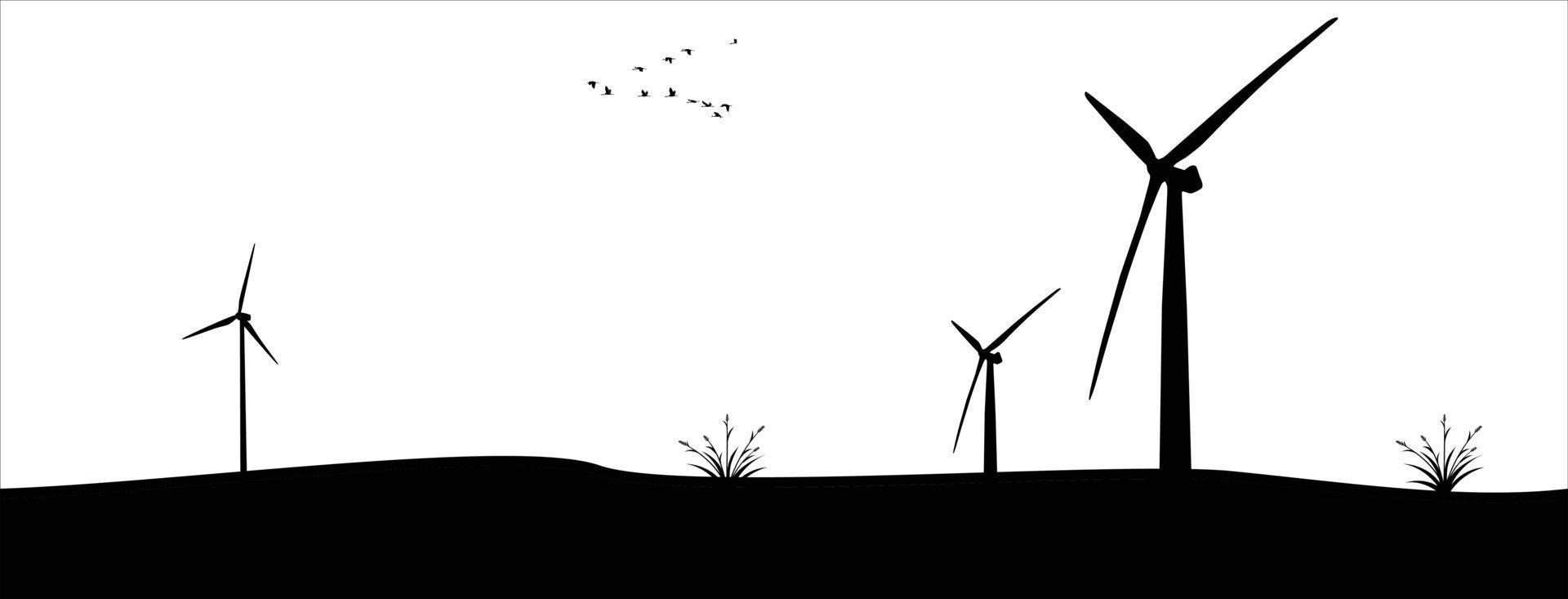 Windmill background template vector