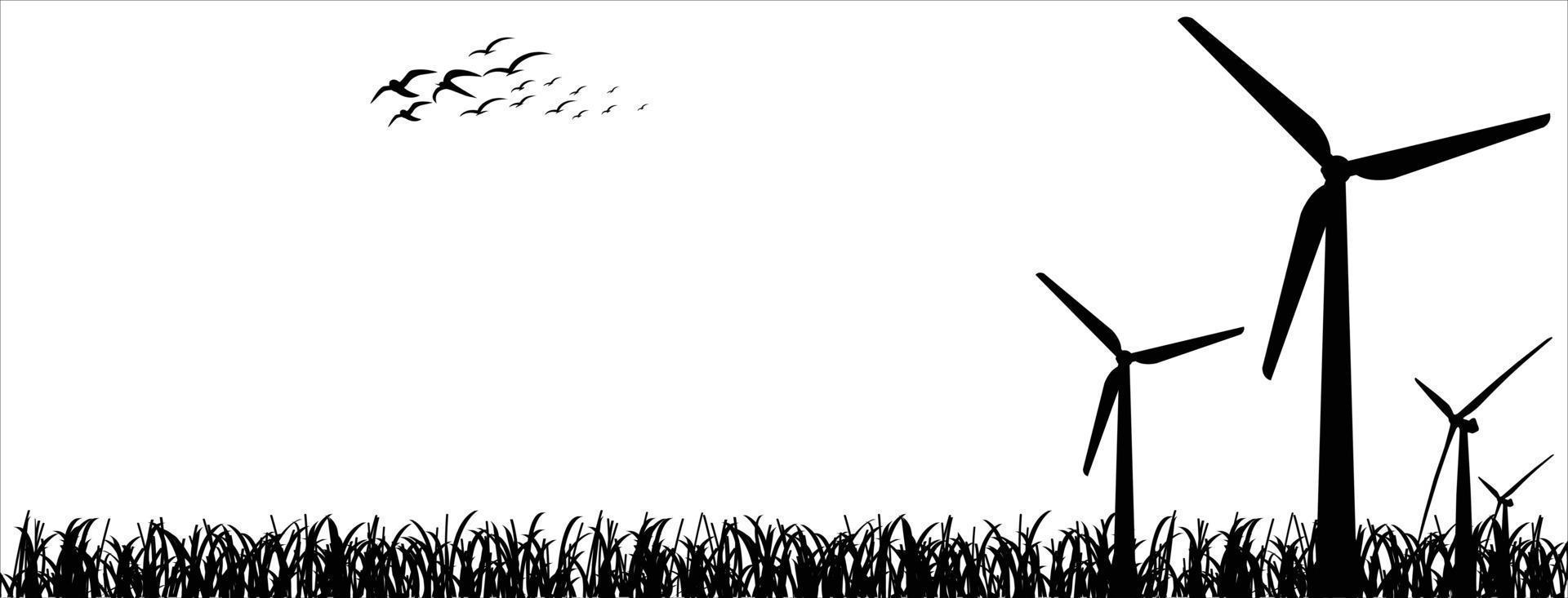Windmill background template vector