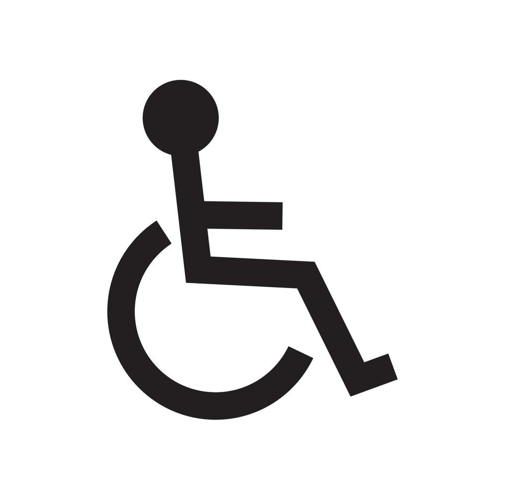Disabled person vector sign. Handicap icon.