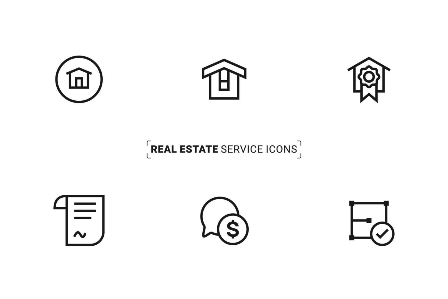Home business icons for multipurpose use. For print and web design use. vector