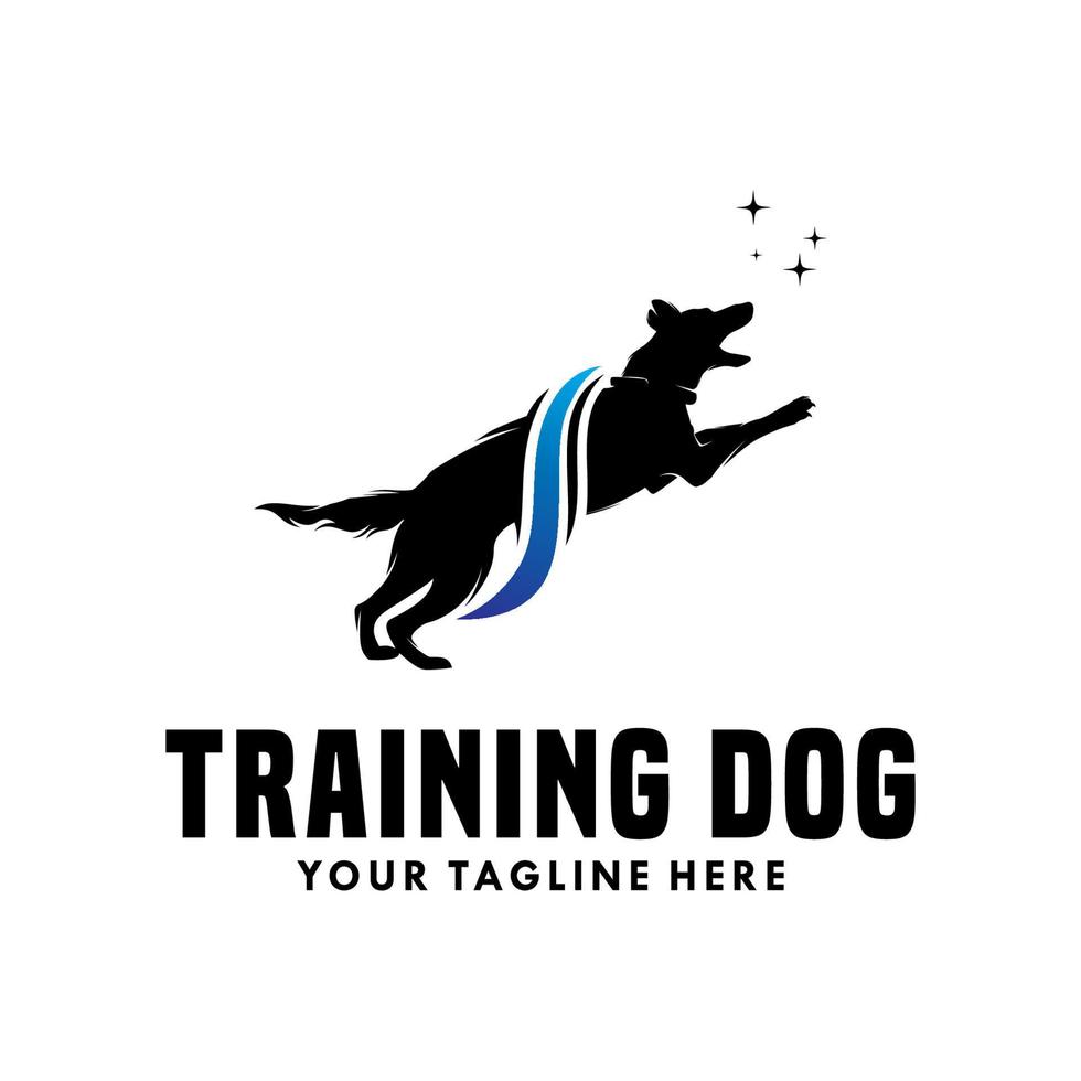 vector de icono de logotipo de entrenamiento de perros aislado