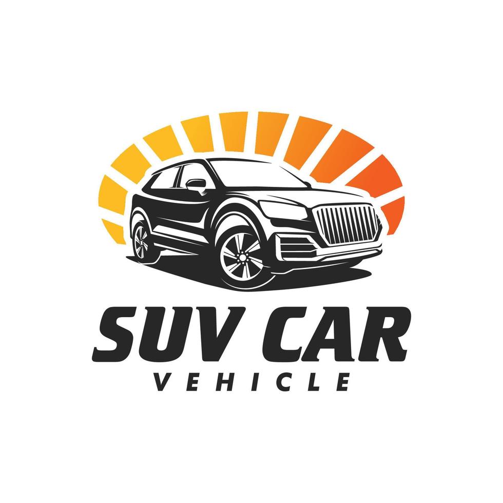 diseño de logotipo de coche suv moderno vector