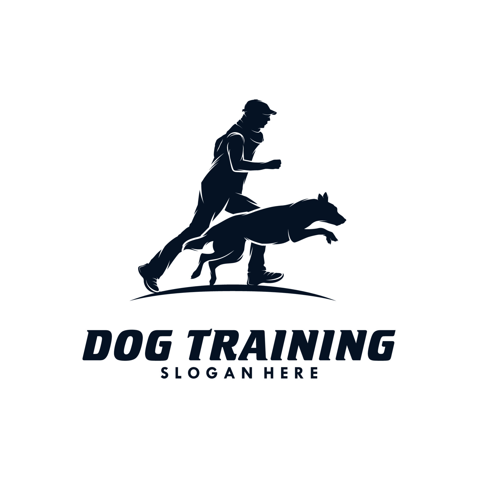 a man dog training vector logo design 17227108 Vector Art at Vecteezy