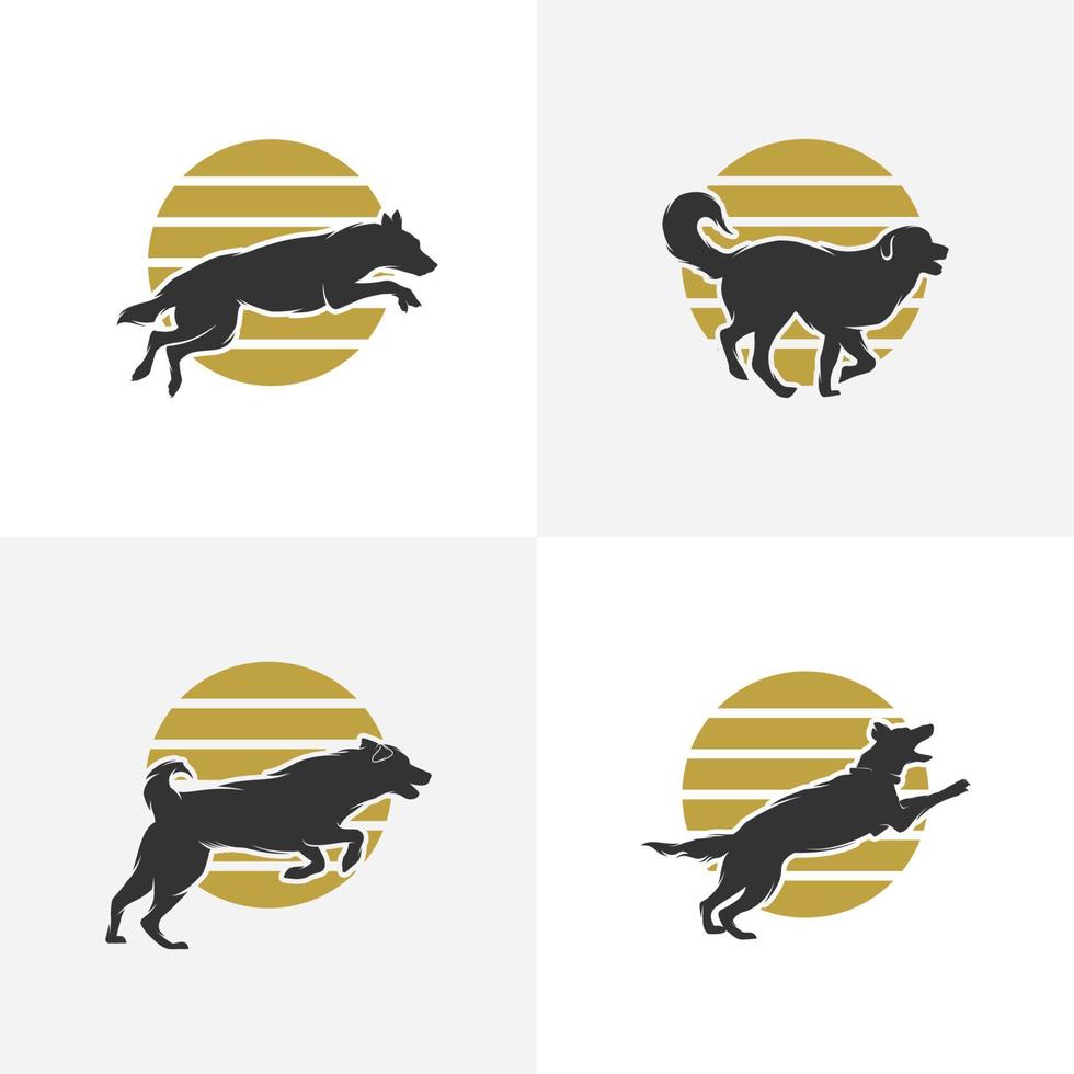 Set of dog logo vector logo design