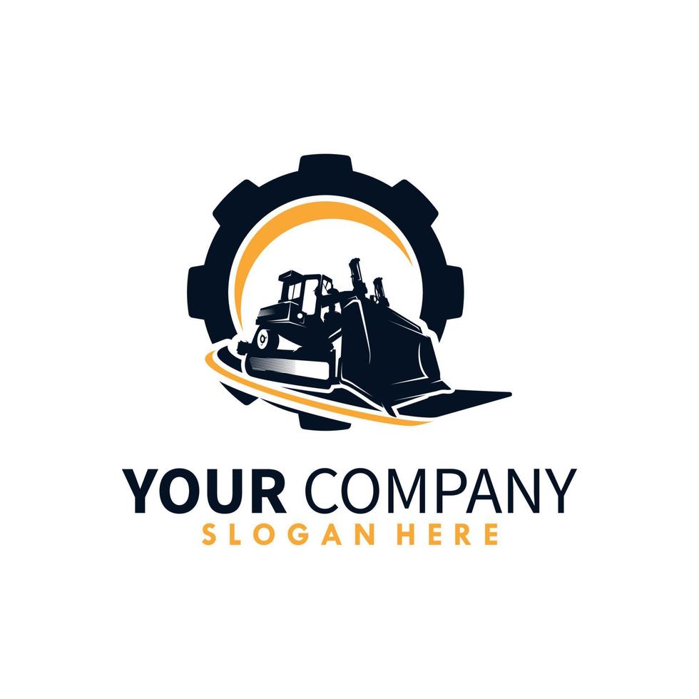 Heavy Equipment Logo Design Template vector