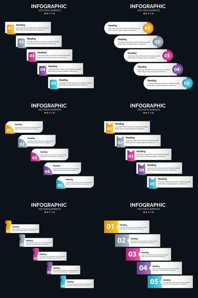Illustrate complex ideas with six vector infographics and cycle diagrams