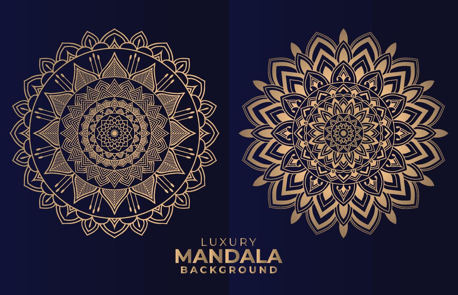 Set Luxury ornamental mandala design background, Multi-purpose golden luxury ornamental background vector