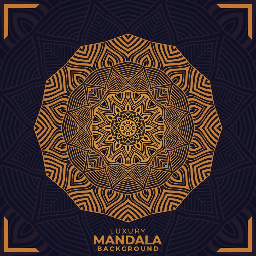 Multi-purpose luxury ornamental mandala design background, golden luxury ornamental background vector