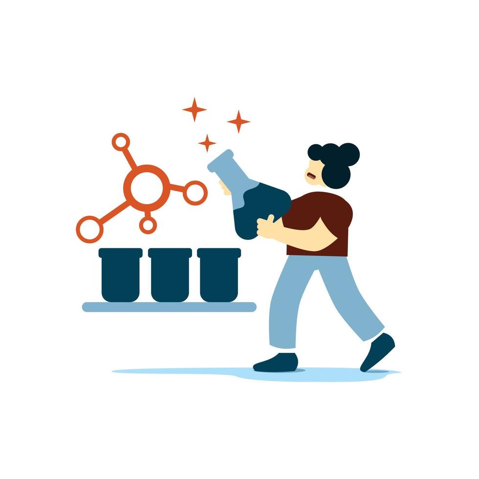 interface biology UI and UX designers create functional web interface designs for websites and mobile apps. Concept of digital wireframing process. Orange and blue flat vector illustration