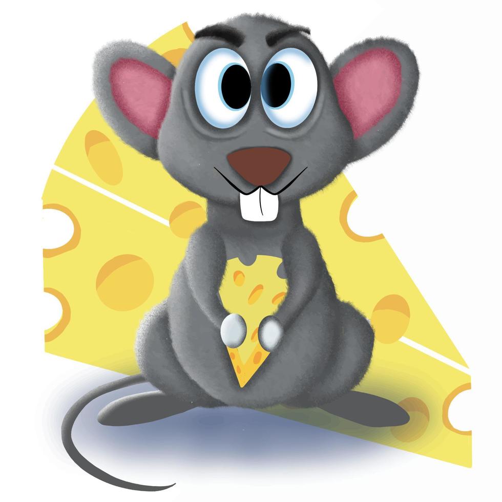 the mouse cheese vector