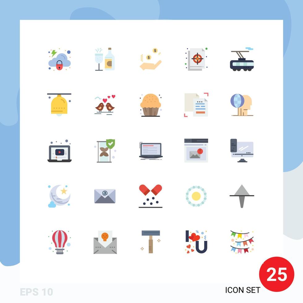 25 Universal Flat Colors Set for Web and Mobile Applications clever target business palette circular Editable Vector Design Elements