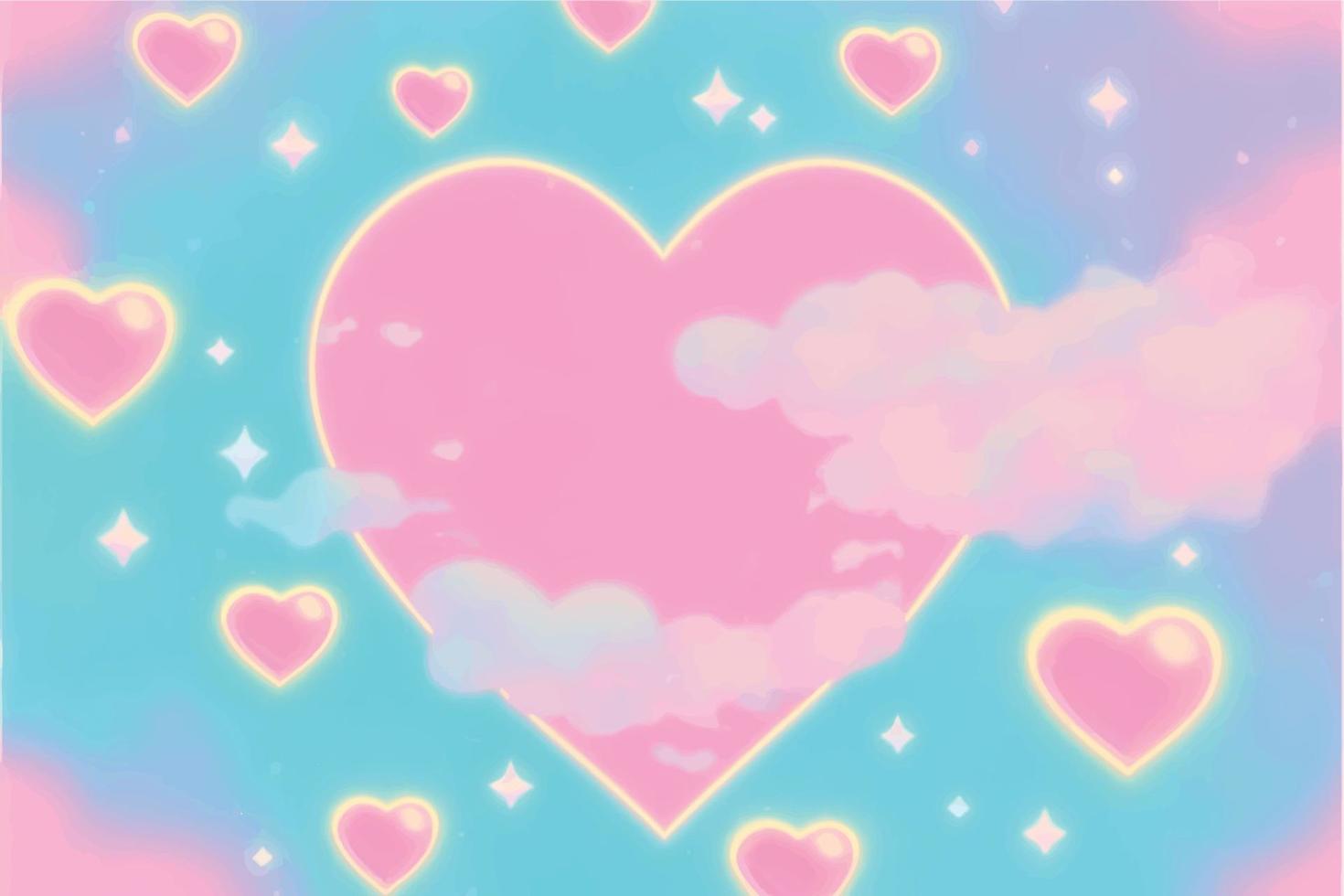 Pastel background with hearts 17227546 Vector Art at Vecteezy