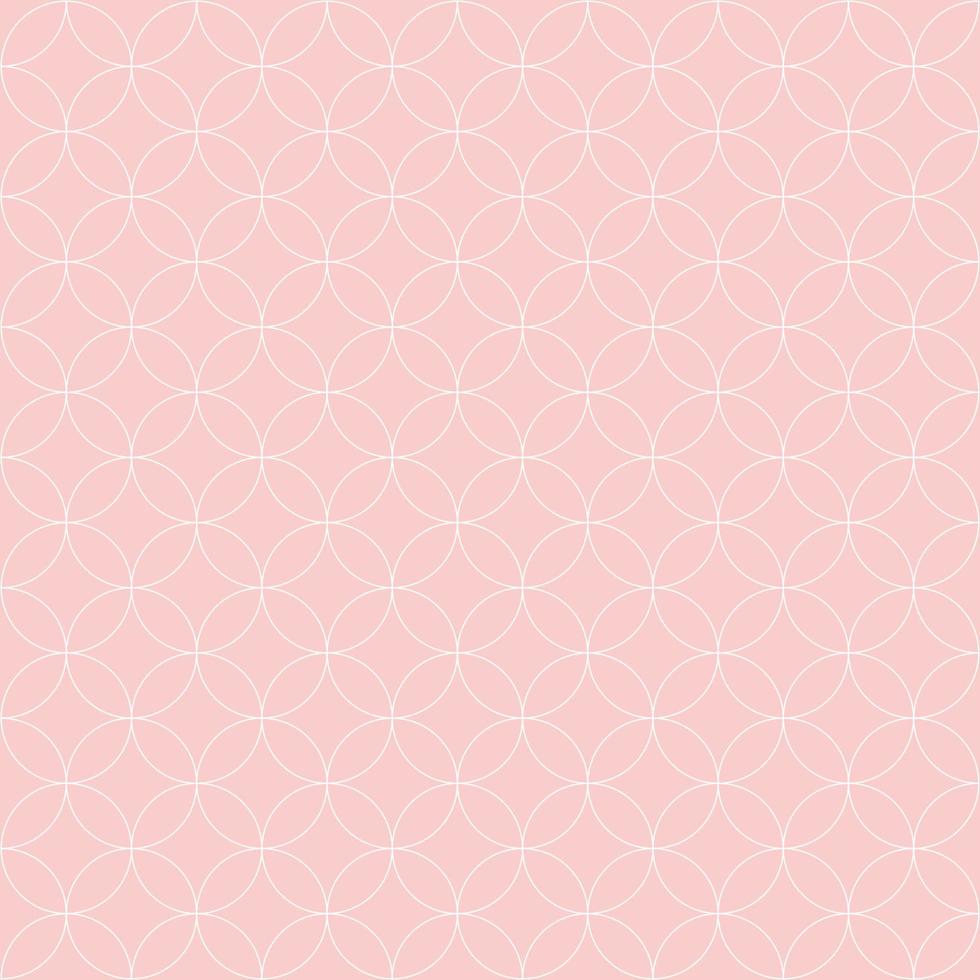 pink and white circles pattern vector background