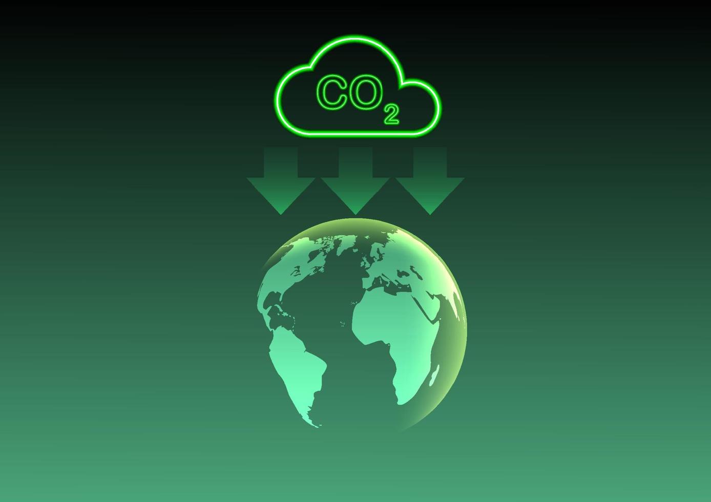 Concepts of net zero emission on the earth vector
