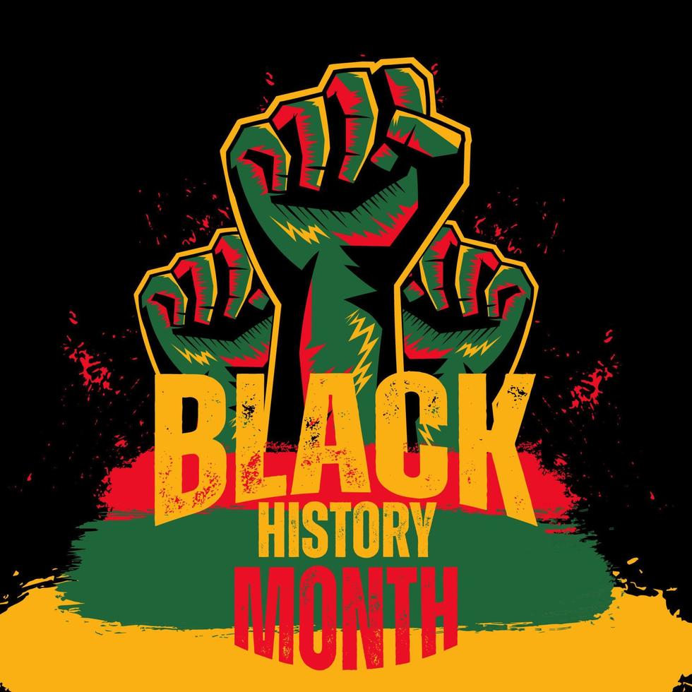 celebrando el cartel del mes de la historia negra vector gratis