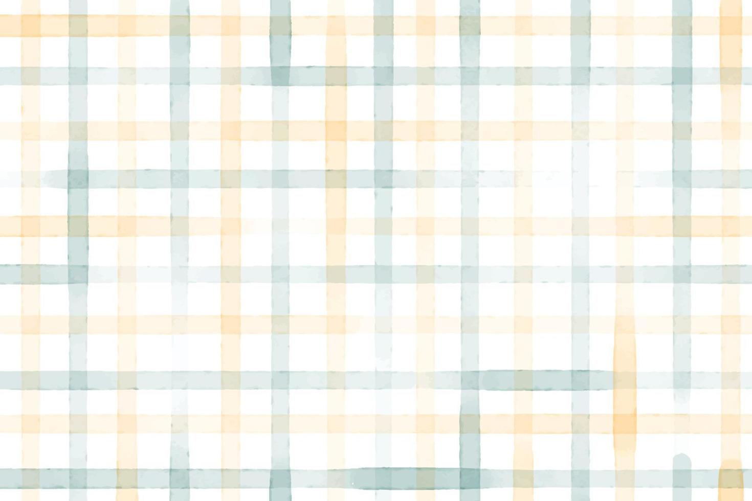 watercolor yellow and green brush stroke striped plaid background seamless pattern vector