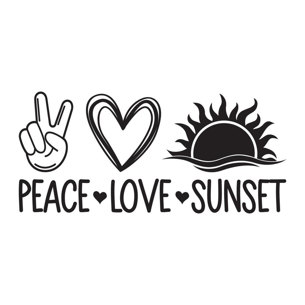 Peace Love And Vector Sublimation For Tshirt Sticker Mug Pillow