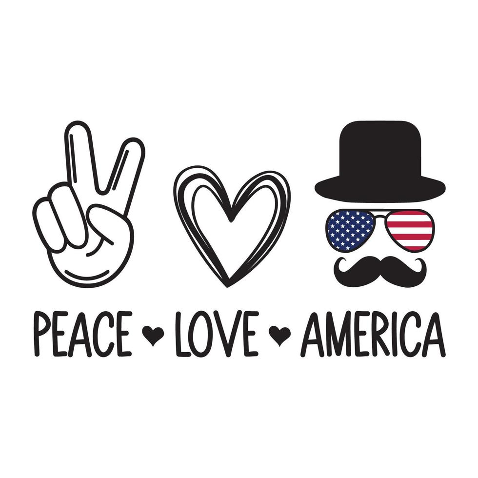 paz amor y america vector sublimación para camiseta pegatina taza almohada