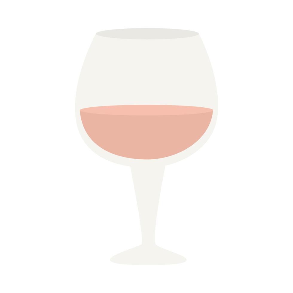 Isolated doodle illustration of a glass of red wine. vector