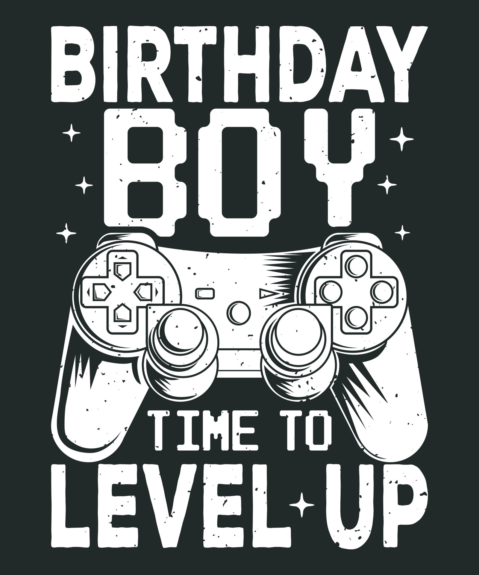 Birthday boy time to level up gaming svg tshirt design with game
