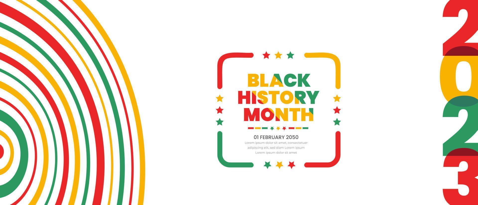black history month background. African American History or Black History Month. black history month 2023 text background. Celebrated annually in February in the USA and Canada.  2023 typography vector