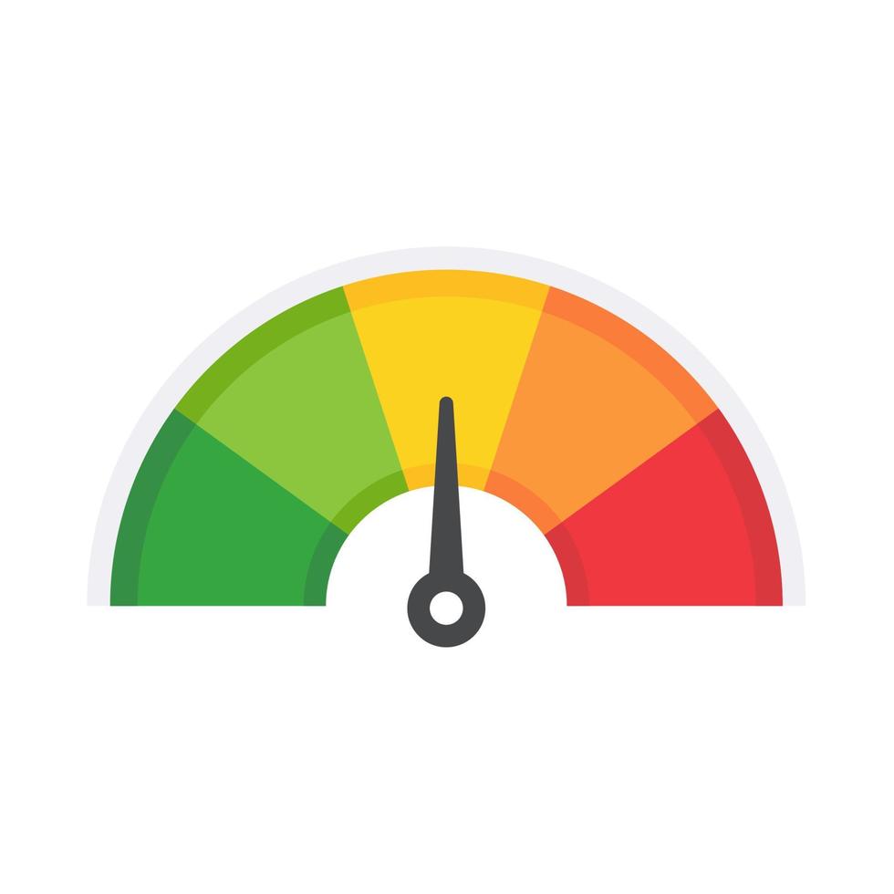 Mileage needle measures the level of business risk. concept of risk management before investing vector