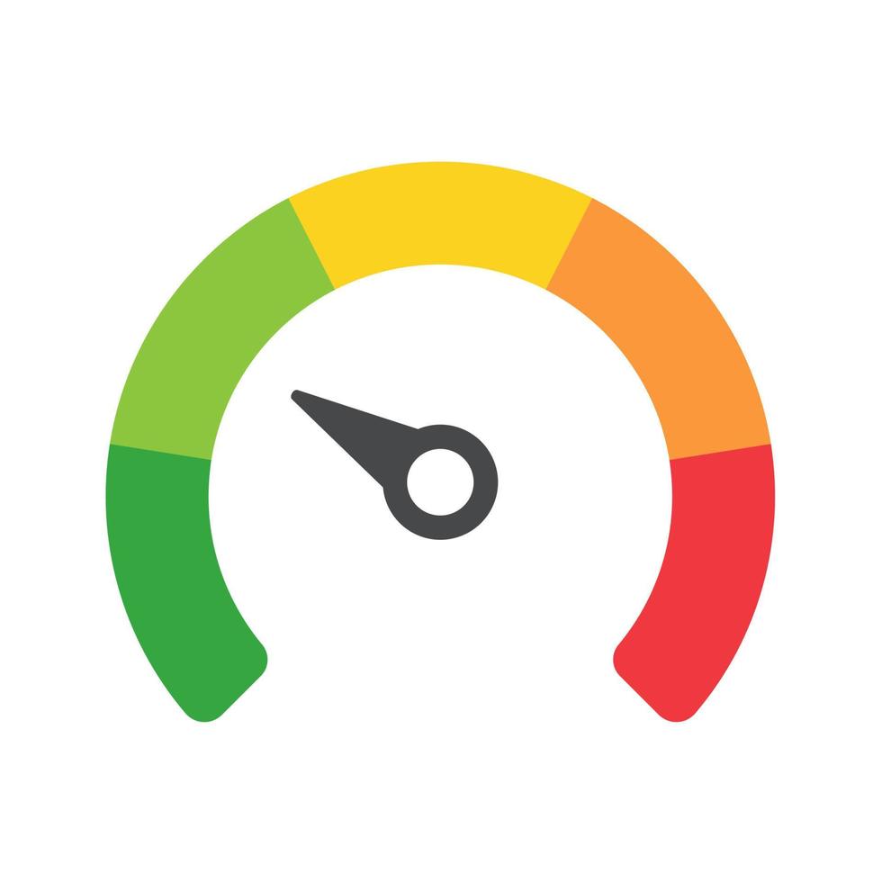 Mileage needle measures the level of business risk. concept of risk management before investing vector