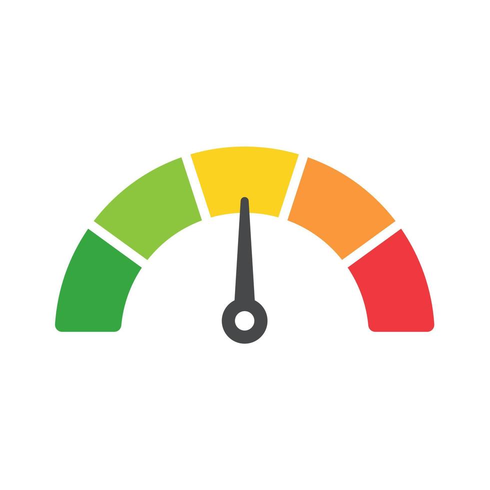 Mileage needle measures the level of business risk. concept of risk management before investing vector