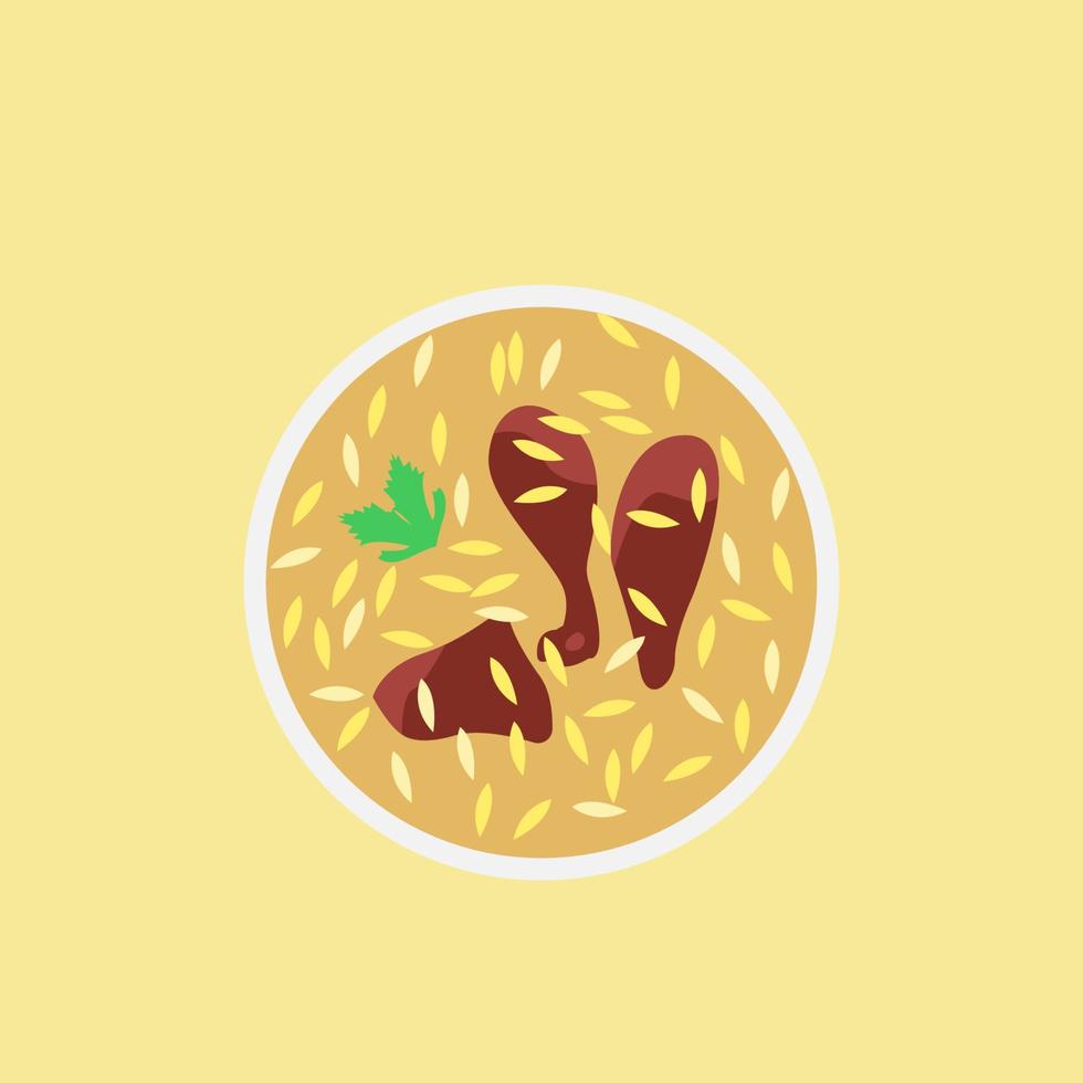 Biryani Indian Food Design vector