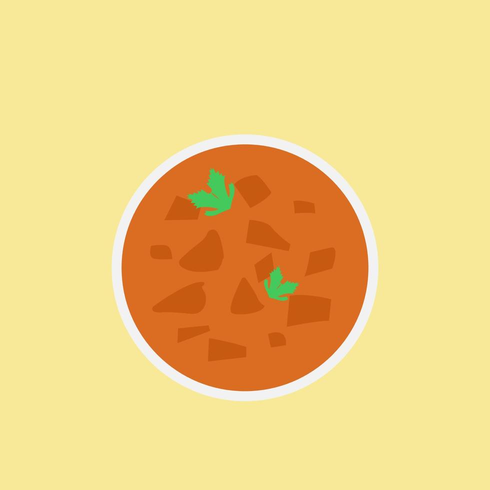 Butter Chicken Indian Food Design vector