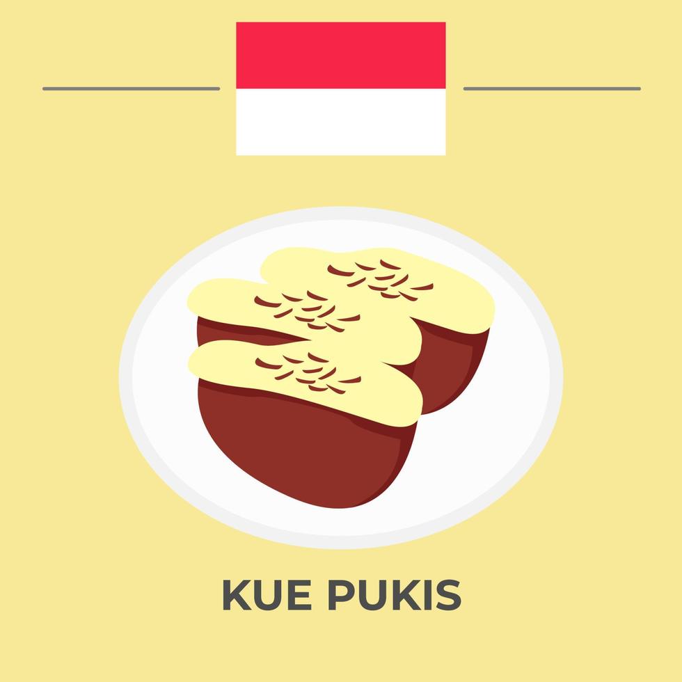 Kue Pukis Indonesian Food Design vector