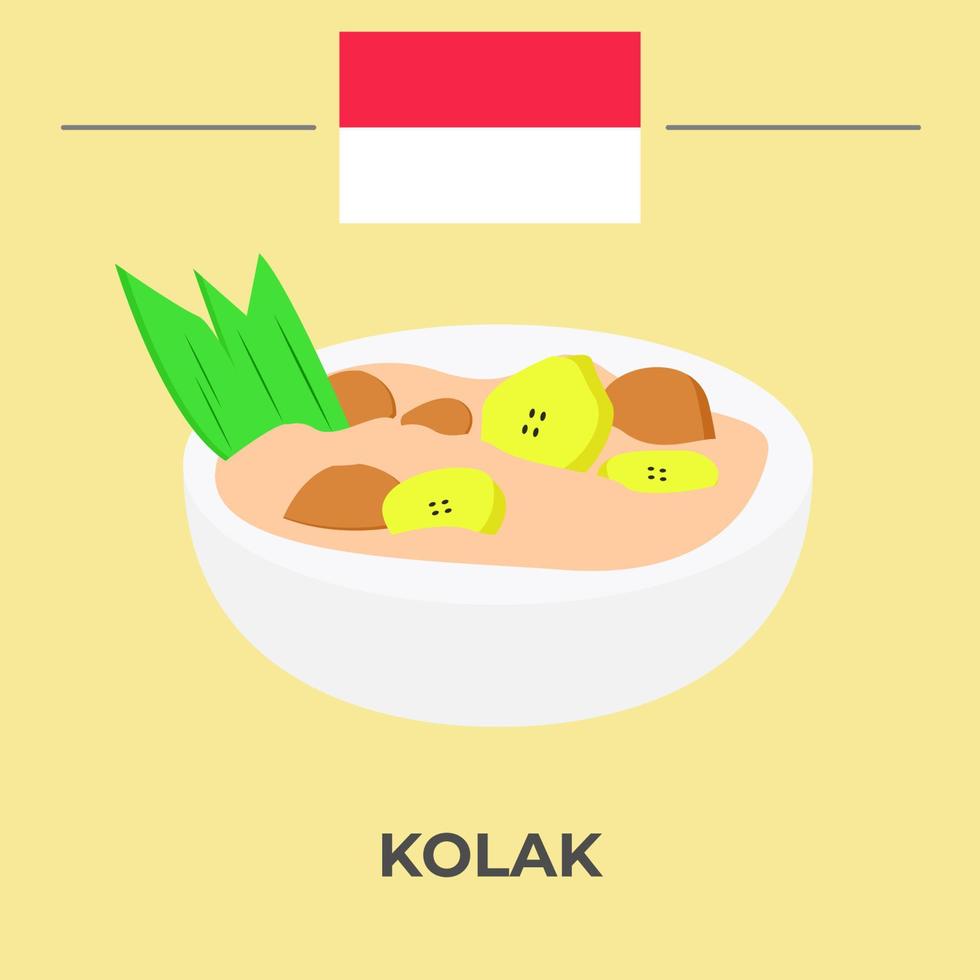 Kolak Indonesian Food Design vector