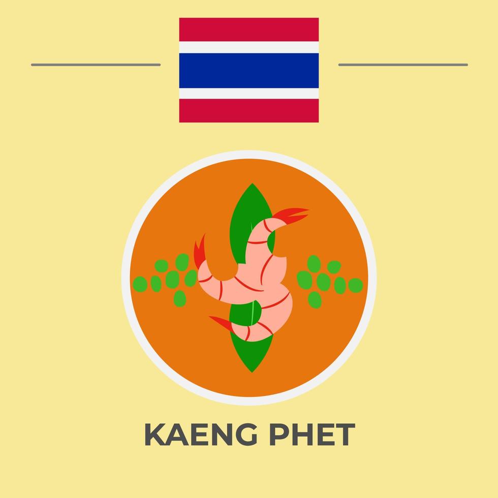 Kaeng Phet Thai Food Design vector