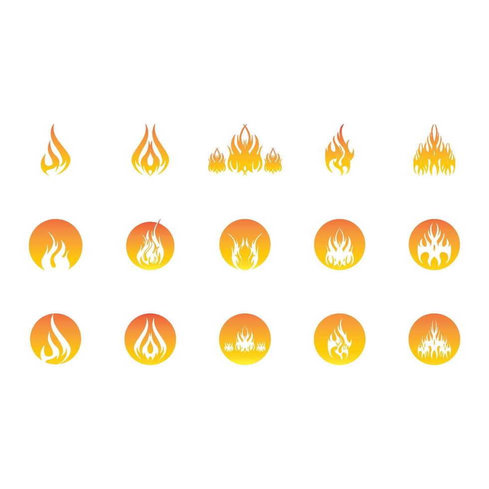 Fire flame icon and symbol vector illustration