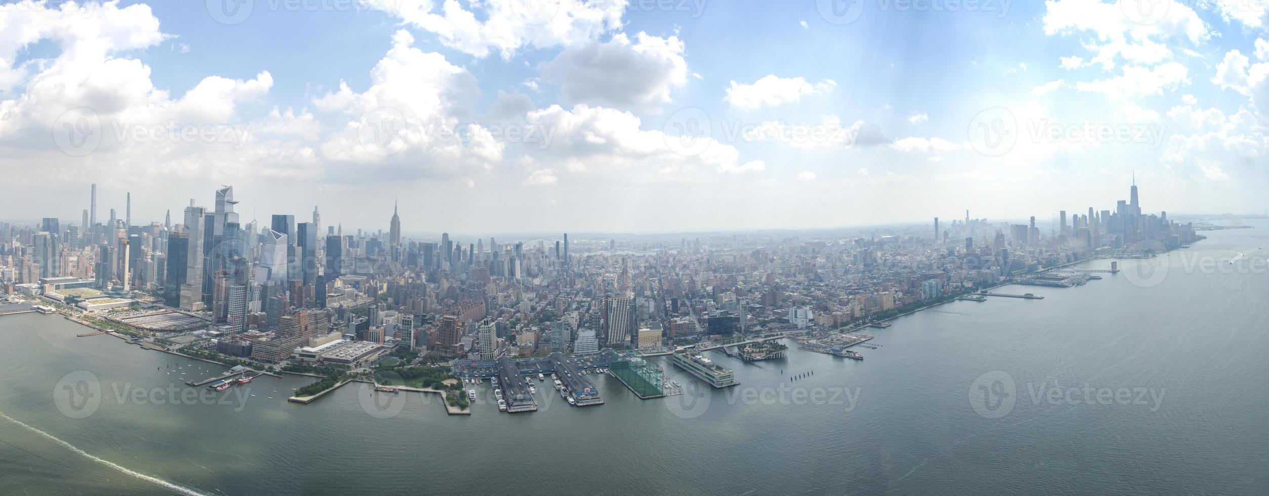 new york city manhattan helicopter tour aerial cityscape photo