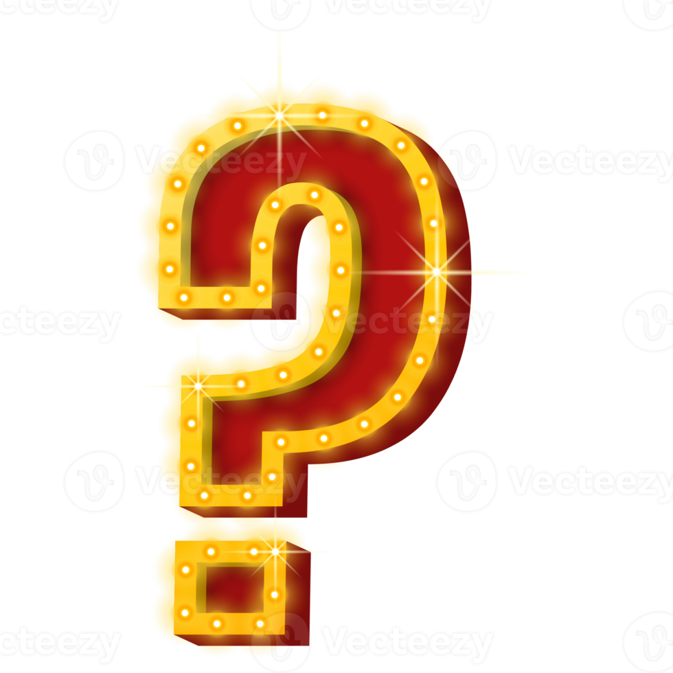 3D Broadway Symbol. Question Mark. png