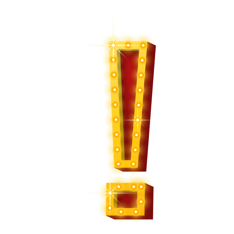 3D Broadway Symbol. Exclamation Mark. png