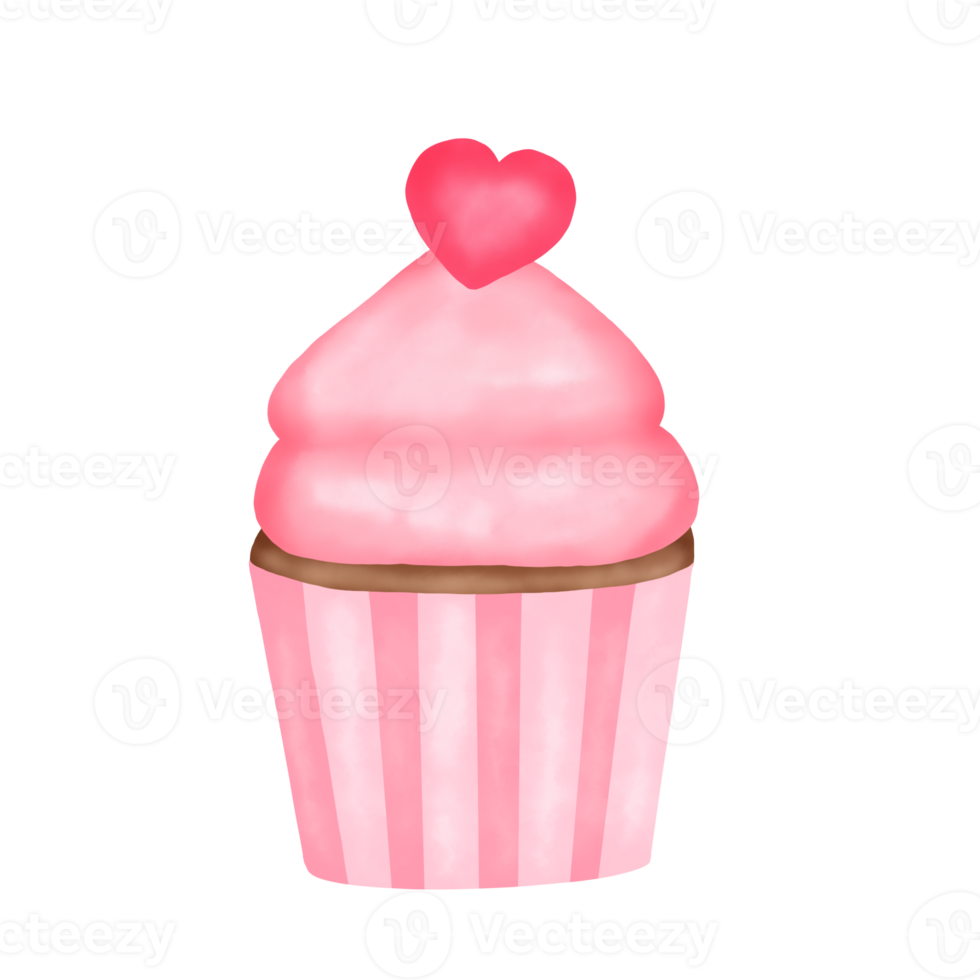 cupcakes aquarelle saint valentin png