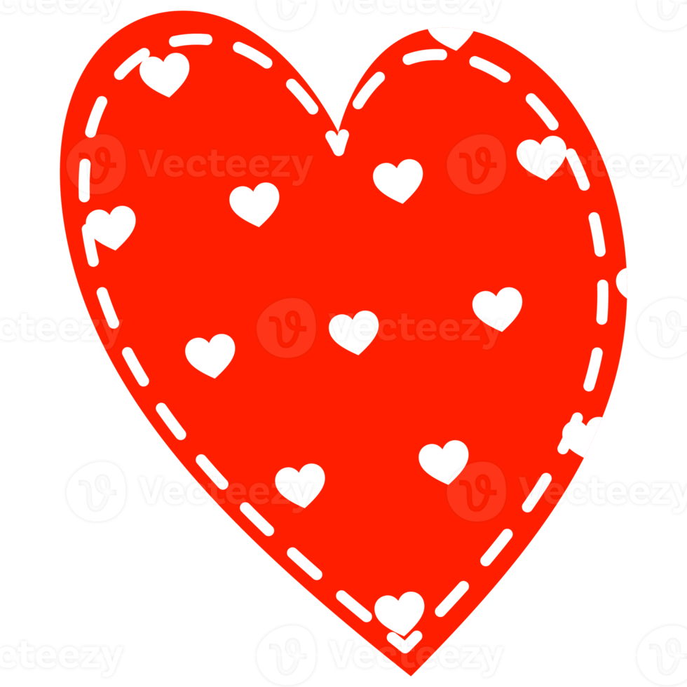 Red heart icon symbol for valentines day png
