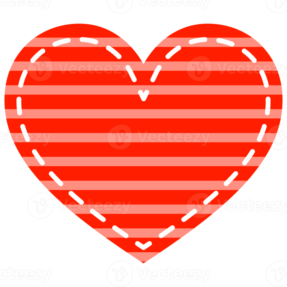 Red heart icon symbol for valentines day png