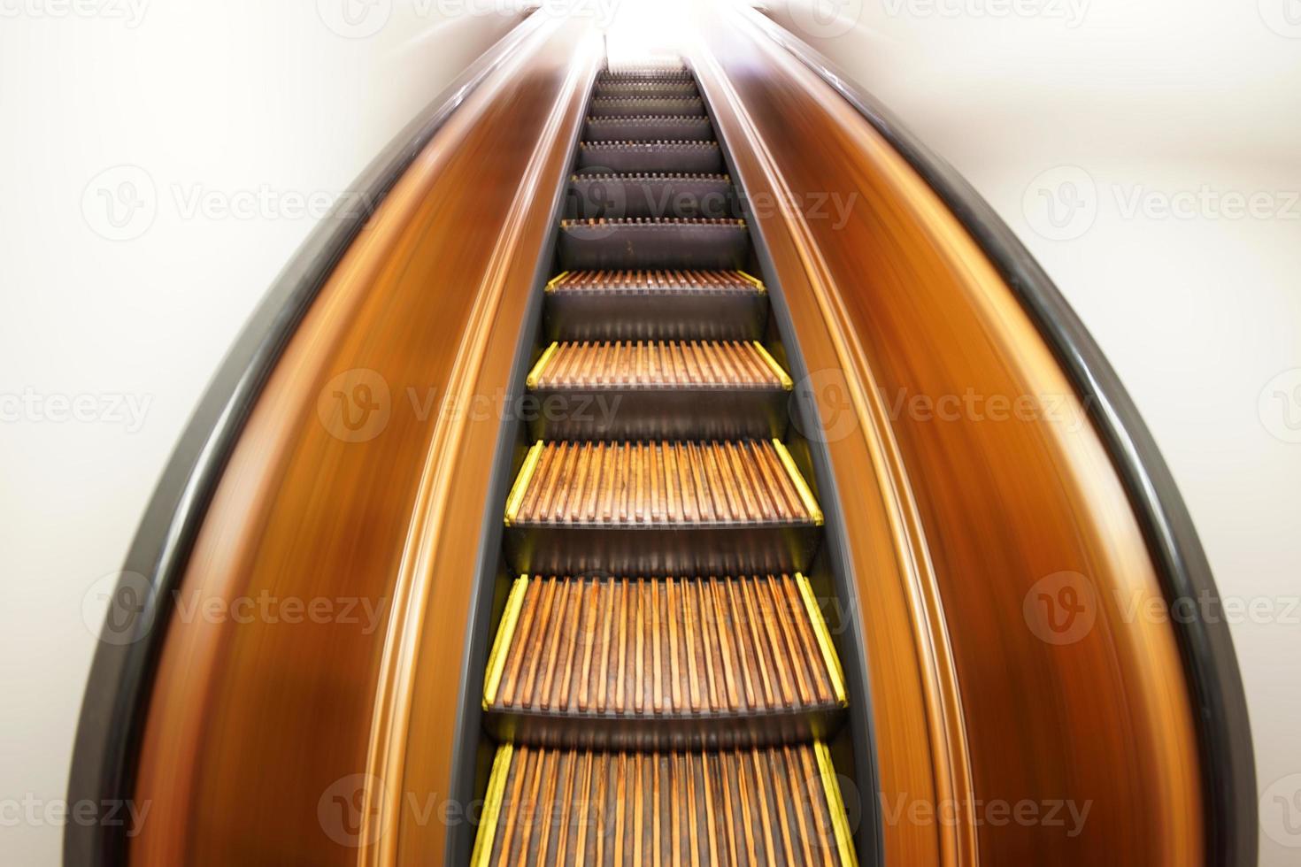 old antique wooden escalator in new york photo