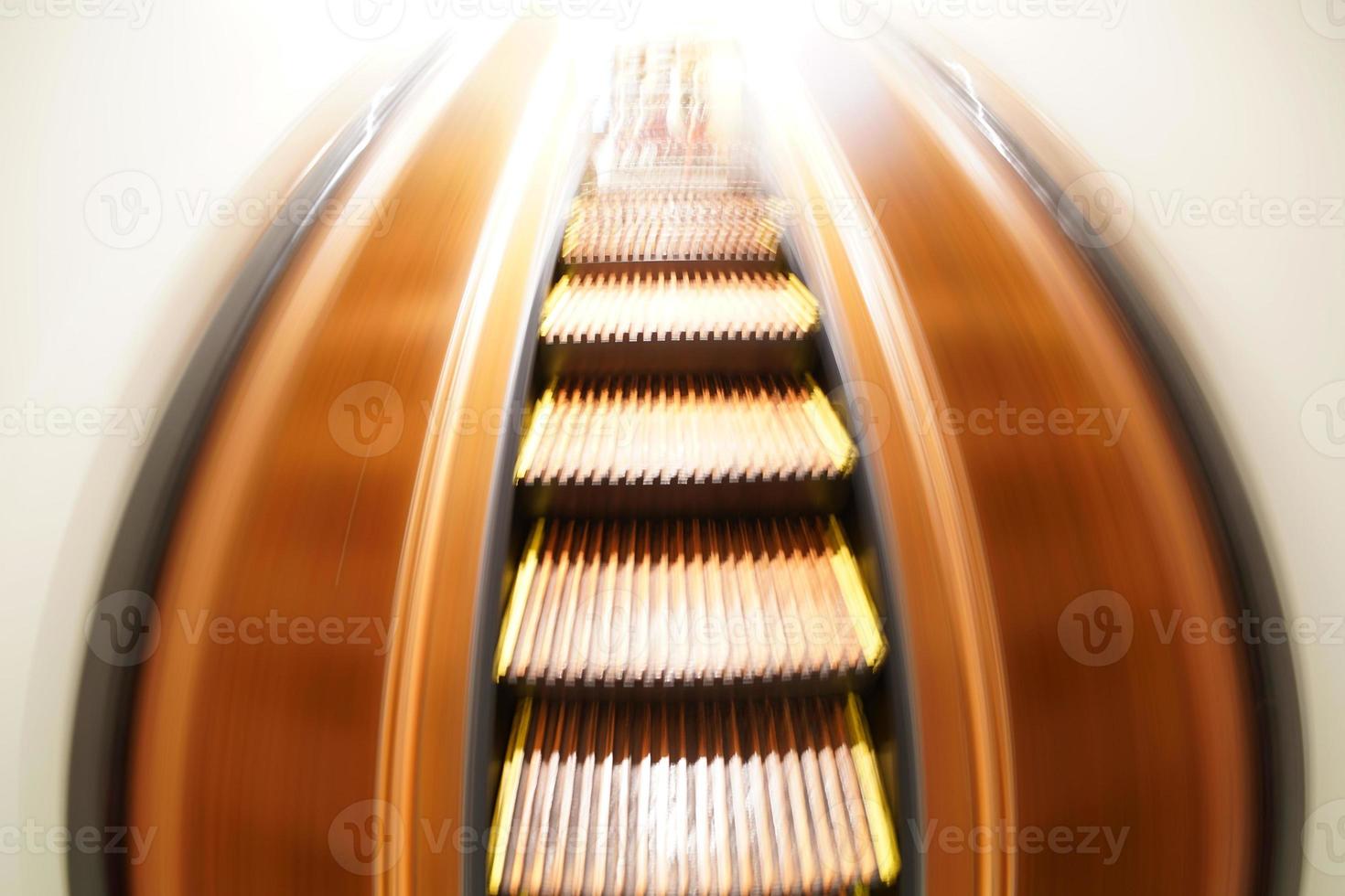 old antique wooden escalator in new york photo