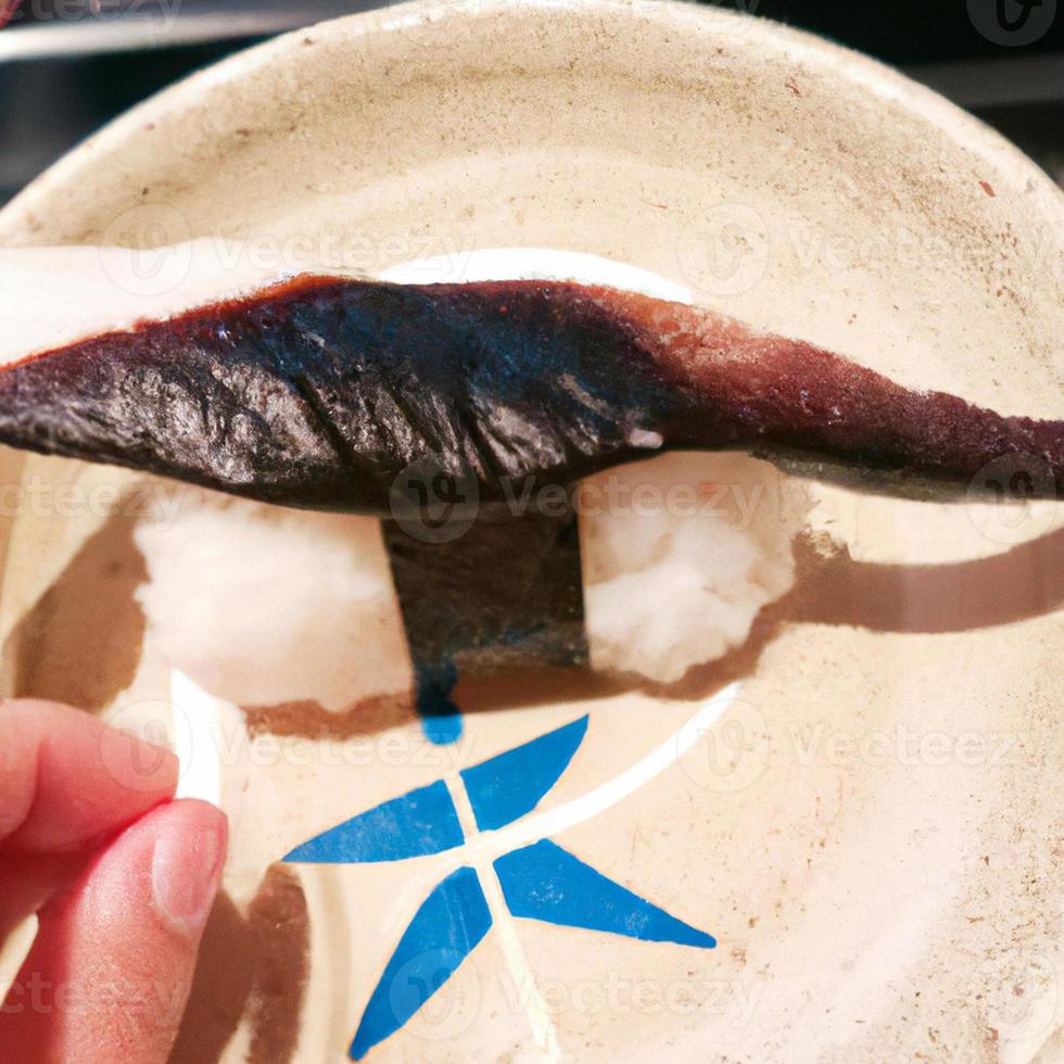 orca meat style sushi detail photo