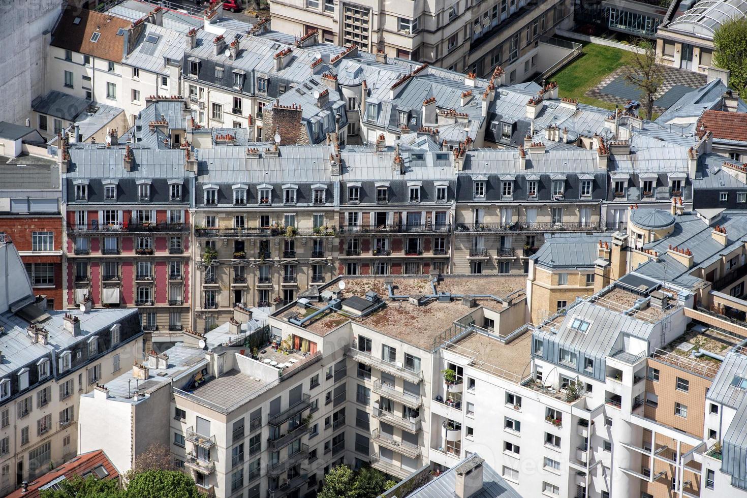 parís edificio vista de la ciudad paisaje aéreo de montparnasse foto