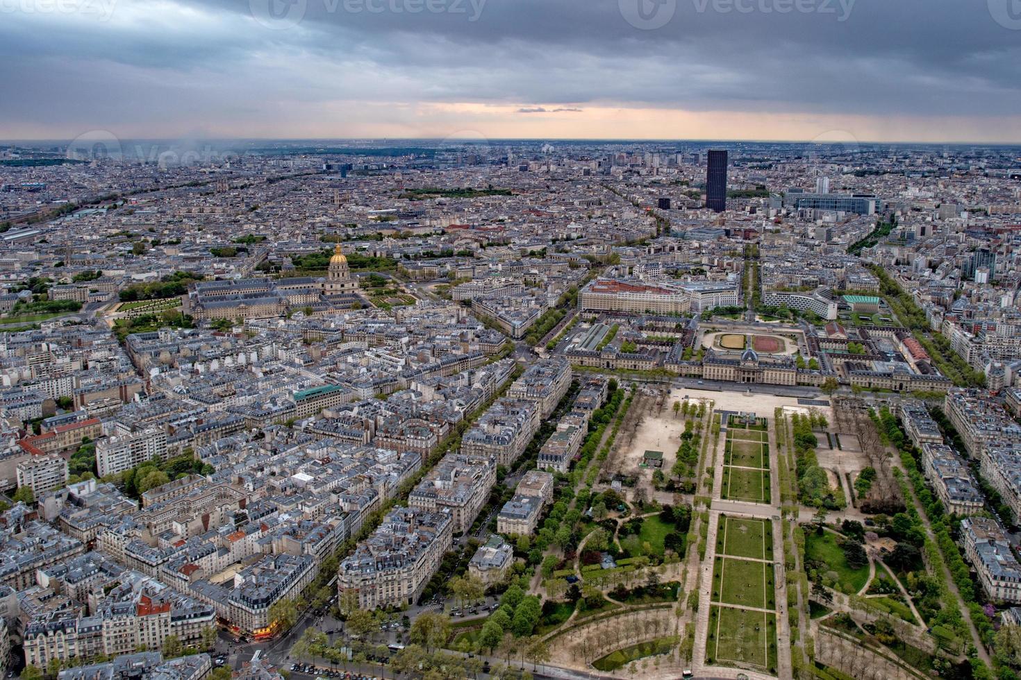 Paris night view from tour eiffel photo