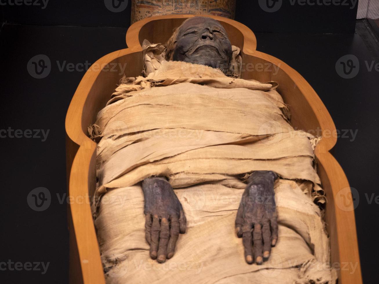 Egyptian mummy close up detail photo